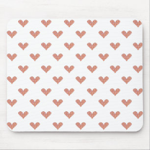 Rose Hearts Pattern Mouse Mat