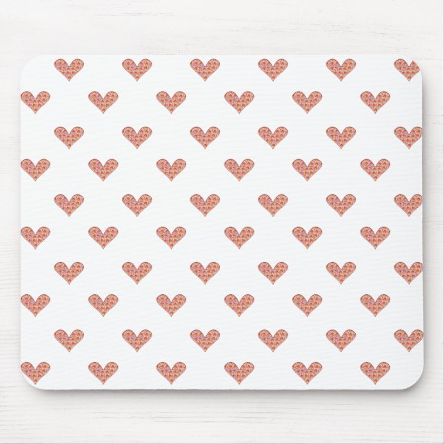 Rose Hearts Pattern Mouse Mat (Front)