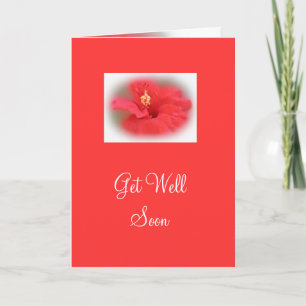 Rose Hibiscus Get Well Card