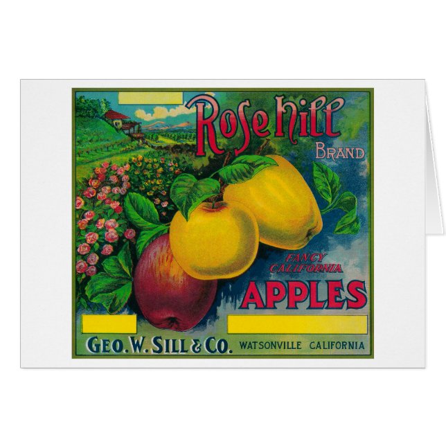 Rose Hill Apple Crate LabelWatsonville, CA (Front Horizontal)