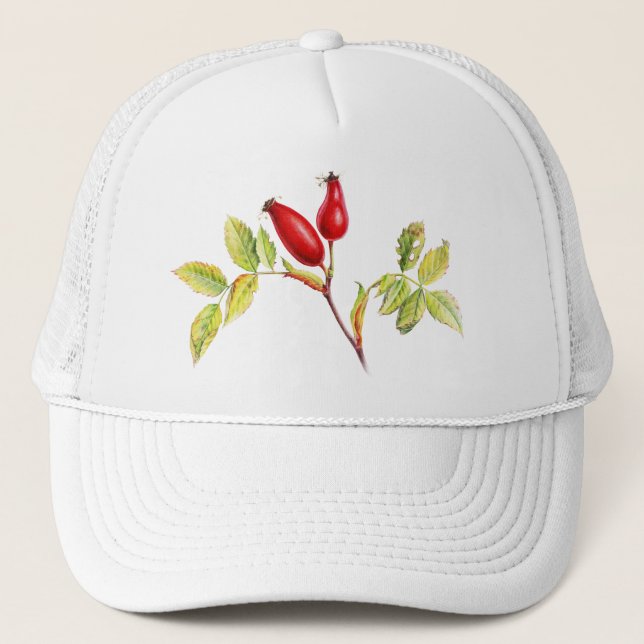 Rose hip fine art hat (Front)