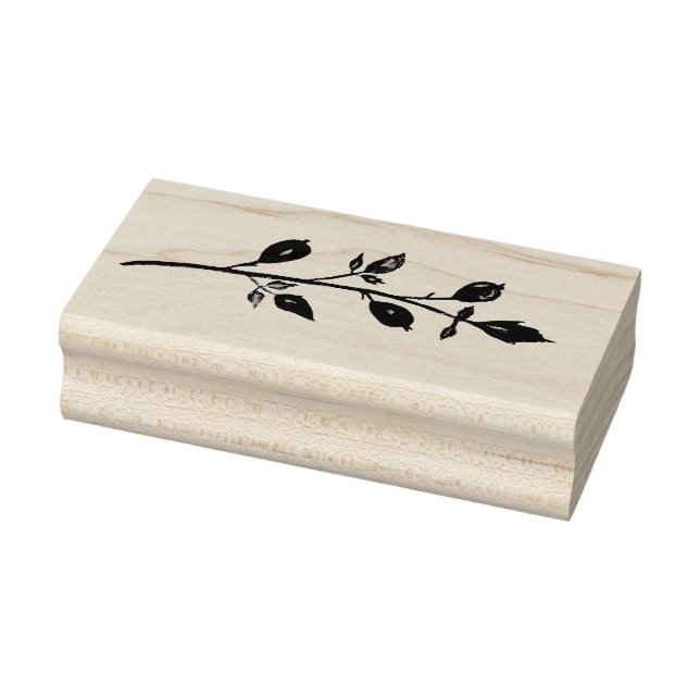 Rose Hip , Herbal Plants Wood Stamp (Stamp)