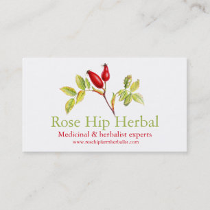Rose hip herbalists medicinal business card