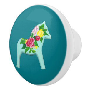 Rose Horse Ceramic Knob