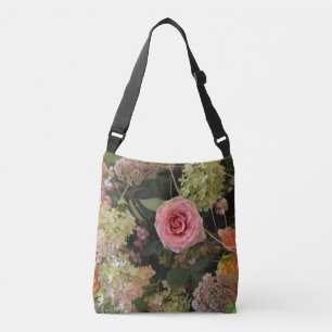 Rose Hydrangea Floral Crossbody Bag