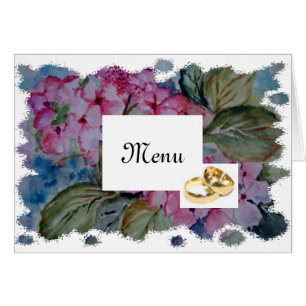 Rose hydrangeas - wedding menu