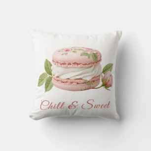 Rose Ice Cream Sandwich Day Watercolor Cushion
