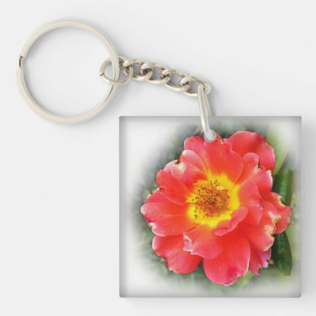 Rose in autumn key ring (Front)