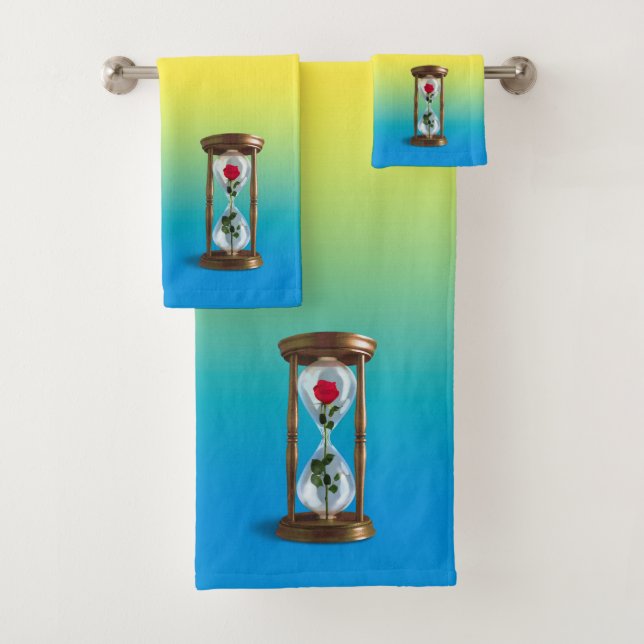 Rose in Hourglass Bath Towel Set (Insitu)