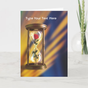 Rose In Hourglass Card