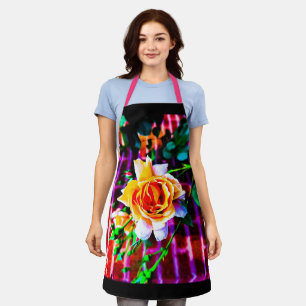 Rose In Rainbow 2 Apron