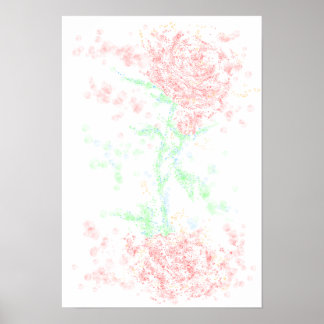 Rose in the wind poster