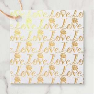 Rose-Infused Love: A Unique Typography Favour Tags