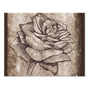 Rose Ink Drawing Photo Print