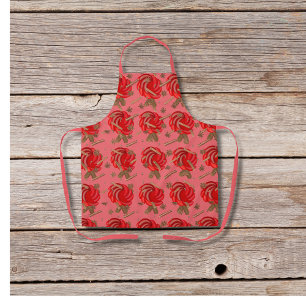 Rose-inspired apples and spices pink apron
