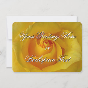 Rose Invitation Personalised Yellow Rose RSVP Card