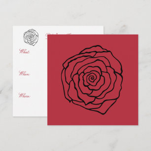 Rose  Invitations
