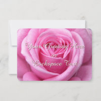 Rose Invitations Personalised Pink Rose RSVP Cards