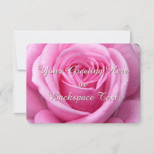 Rose Invitations Personalised Pink Rose RSVP Cards
