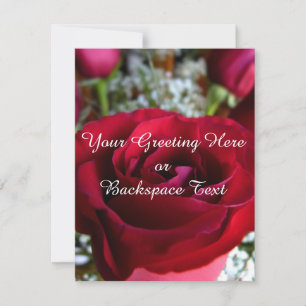 Rose Invitations Personalised  Roses RSVP Cards