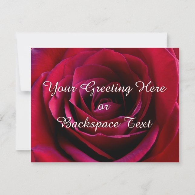 Rose Invitations Personalised  Roses RSVP Cards (Front)