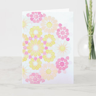 'Rose' Islamic geometry greeting card