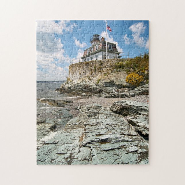 Rose Island Lighthouse, Rhode Island Jigsaw Puzzle (Vertical)