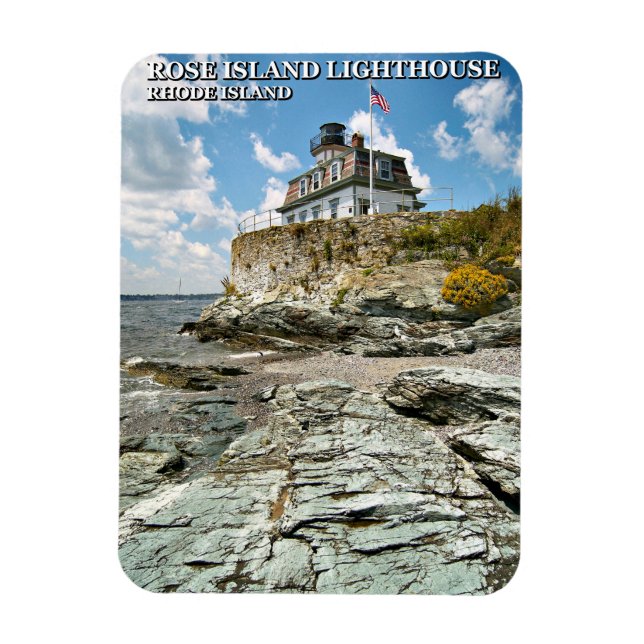 Rose Island Lighthouse, Rhode Island Magnet (Vertical)