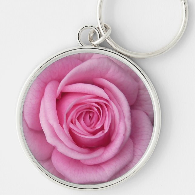 Rose Key Chains Cheeful Pink Flower Gifts (Front)