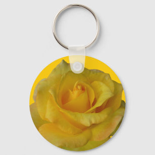 Rose Key Chains Cheeful Yellow Flower Gifts
