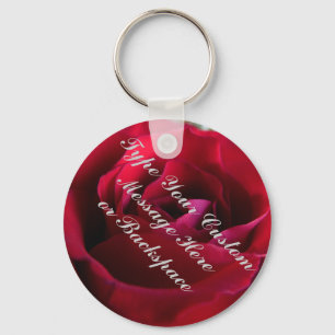 Rose Key Chains Personalised Red Rose Keychain