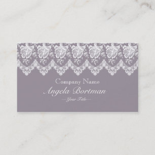 Rose Lace Business Card (Purple)