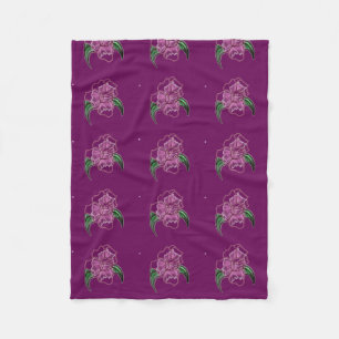 Rose lady petal fleece blanket