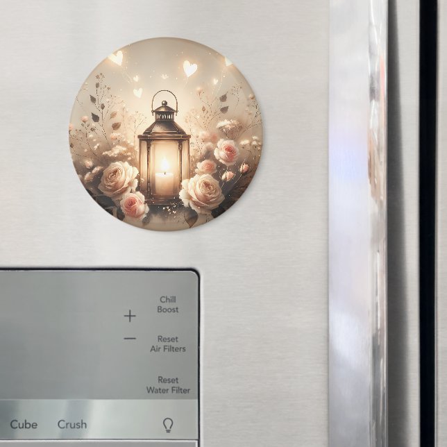 Rose Lantern Glow Bouquet Magnet (In Situ (Fridge))