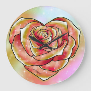 Rose Large Clock