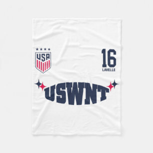 Rose Lavelle 16 White Uswnt Officially Licensed Fleece Blanket