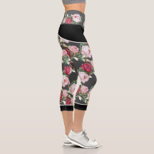 Rose Leggings - Capri (Dark Grey)