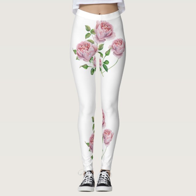 rose leggins to watercolor leggings (Front)