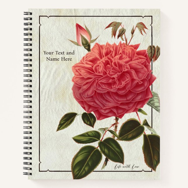 Rose Life with Love Notebook (Front)