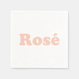 Rose light pink white modern typography girly chic napkin