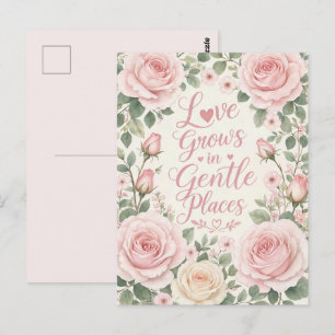 Rose : Love Grows in Gentle Places Postcard
