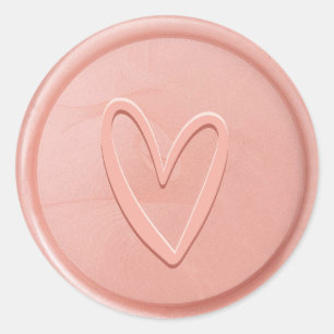 Rose Love Heart Wax Seal Sticker