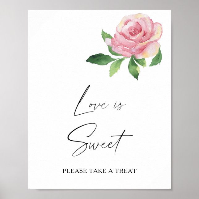 Rose - love is sweet take a treat poster (Front)