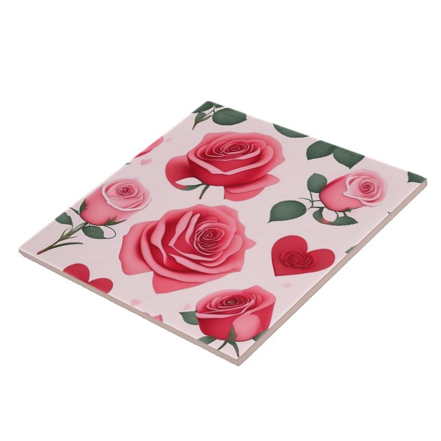 Rose Love Modern Vintage Collection Tile (Side)