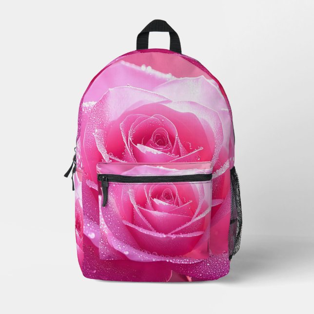 Rose Love Pillow with Frederic Mistral Roses Printed Backpack (Front)