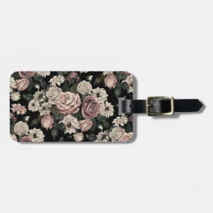rose luggage tag