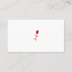 Rose Madder, Lava Red, floral Design Business Card