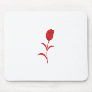Rose Madder, Lava Red, floral Design Mouse Mat