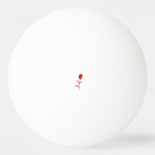 Rose Madder, Lava Red, floral Design Ping Pong Ball