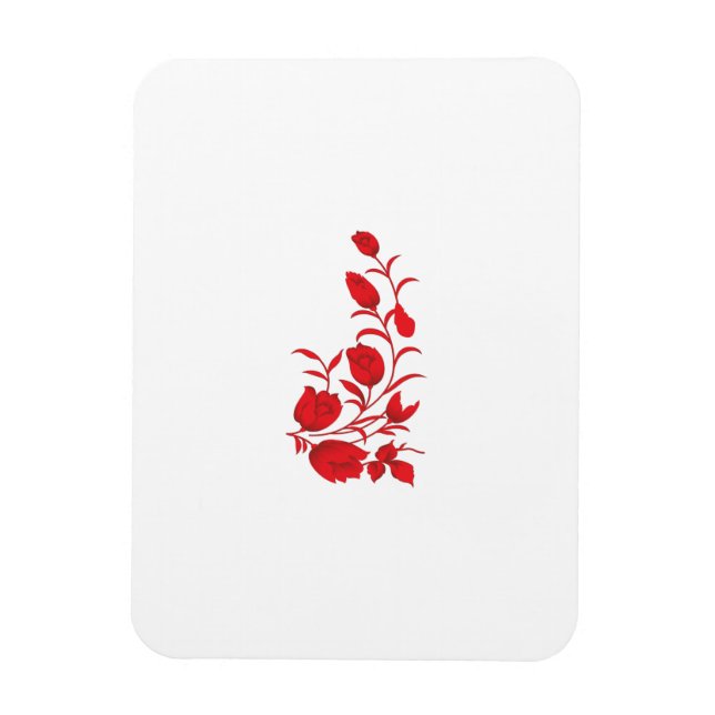 Rose Madder, Thunderbird floral design Magnet (Vertical)